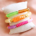Acrylic Tube Twisted bead 33x8mm Transparent spectra yellow